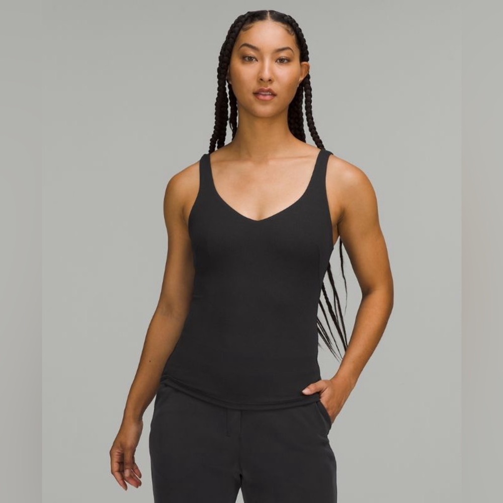 Lululemon Black Ribbed Micro-Modal Tank Top